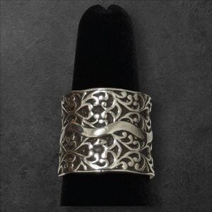 R1741 Silpada Sterling Filigree Vine Cuff Size 7.50 Sterling Ring